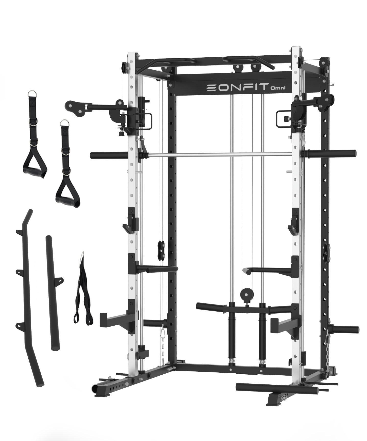 Smith Machine Home Gym Power Cage Squat Rack - Heavy Duty Full Body Workout Equipment for Weight Training & Strength Building | Perfect for Home Gym, Garage & Commercial Use