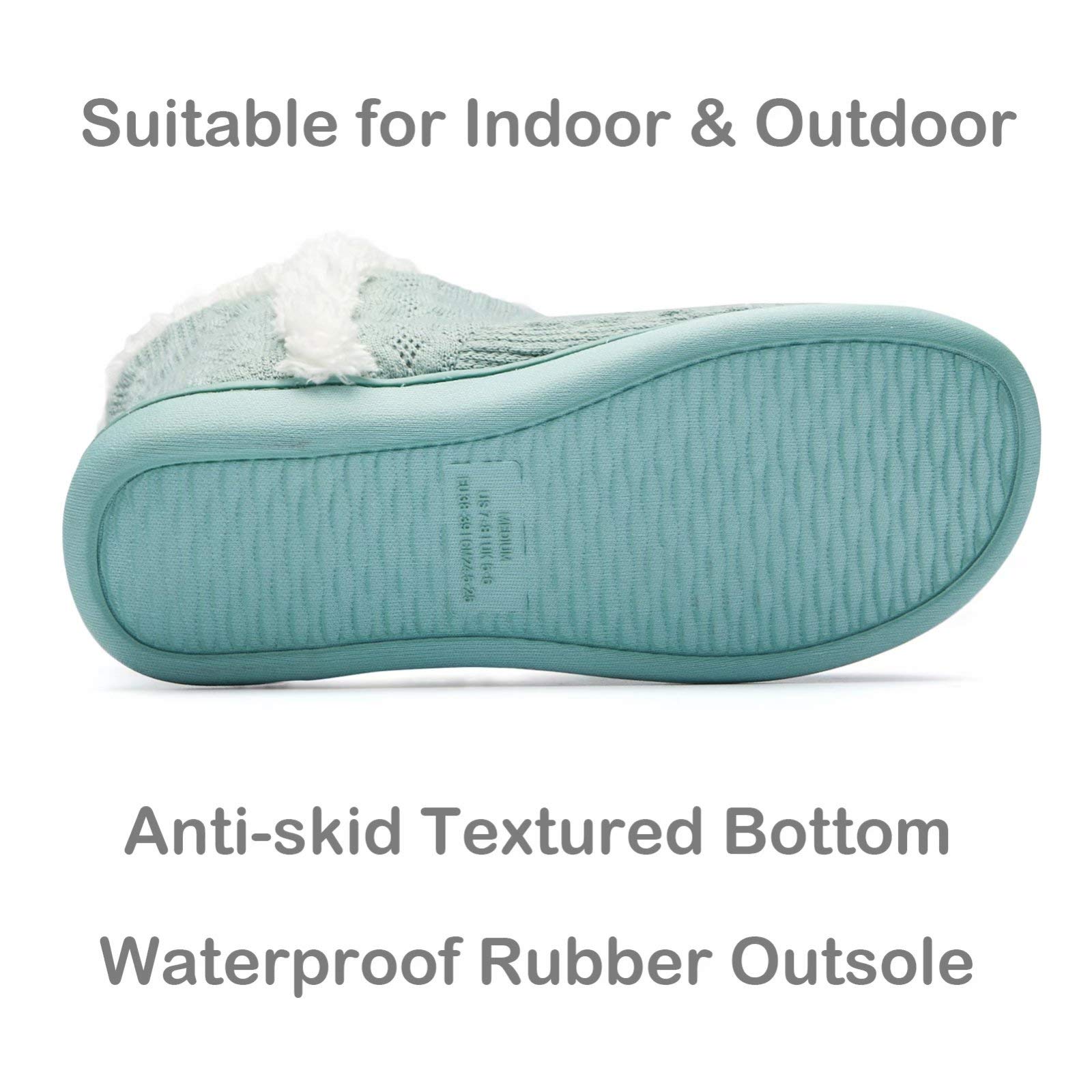 TUOBUQU Women's Cozy Fluffy Plush Bootie Slippers - Indoor/Outdoor Winter House Shoes with Non-Slip Sole for Home, Office & Travel Comfort