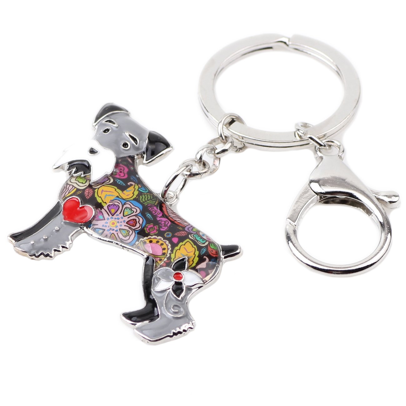 Cute Enamel Dog Keychain for Women - Purse & Bag Charm for Pet Lovers