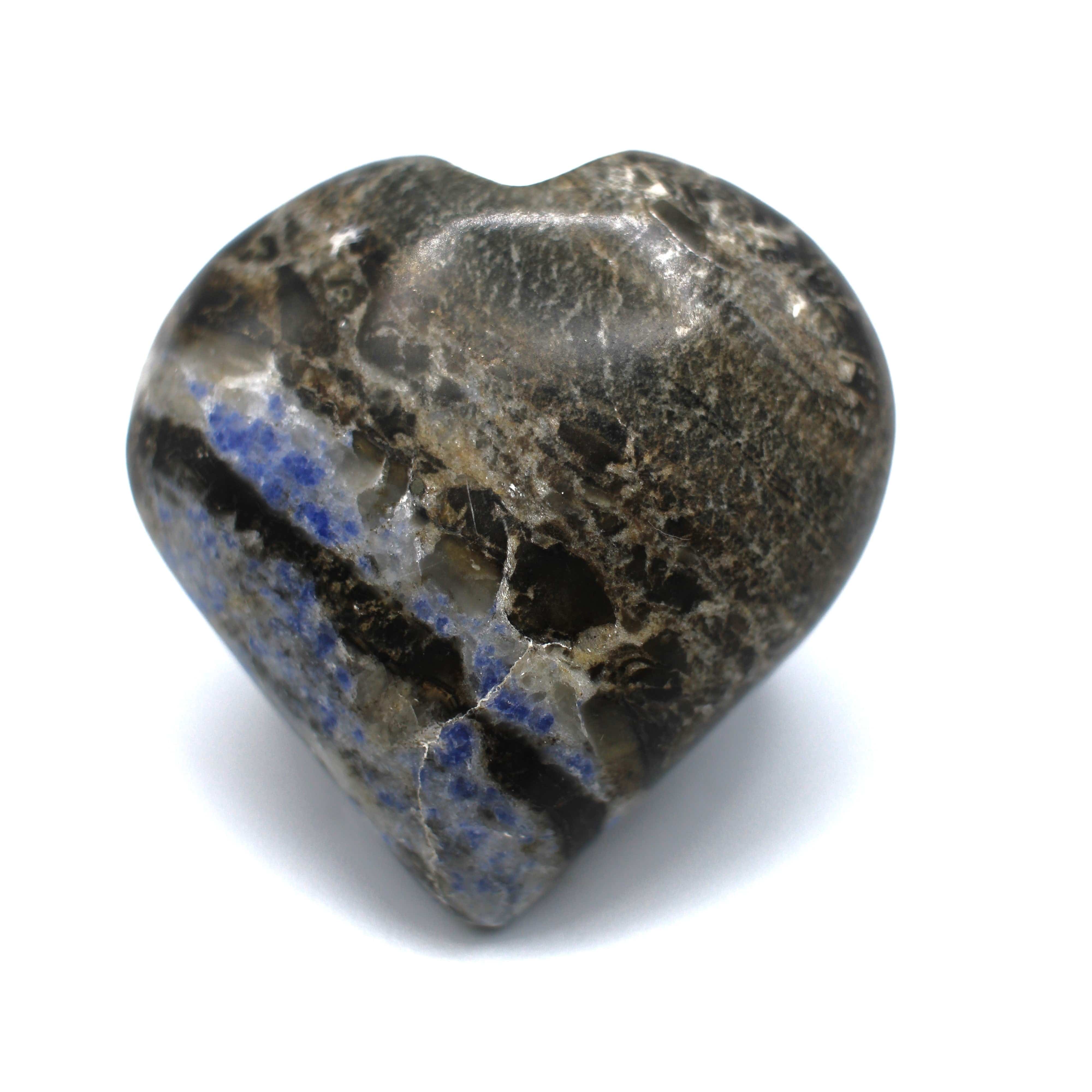 Natural Canadian Sodalite Heart Carving in Matrix - Healing Crystal Stone for Meditation, Reiki & Home Decor