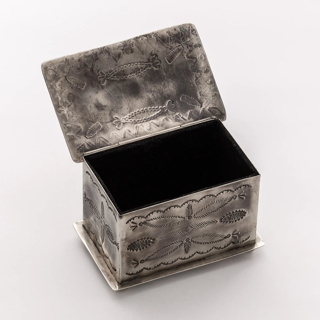 3 Stone Turquoise Stamped Feathers Jewelry Box - Handmade Southwest Style Gift for Women, Home Decor & Storage | Perfect for Jewelry Organizer, Ring Holder & Keepsake Box
