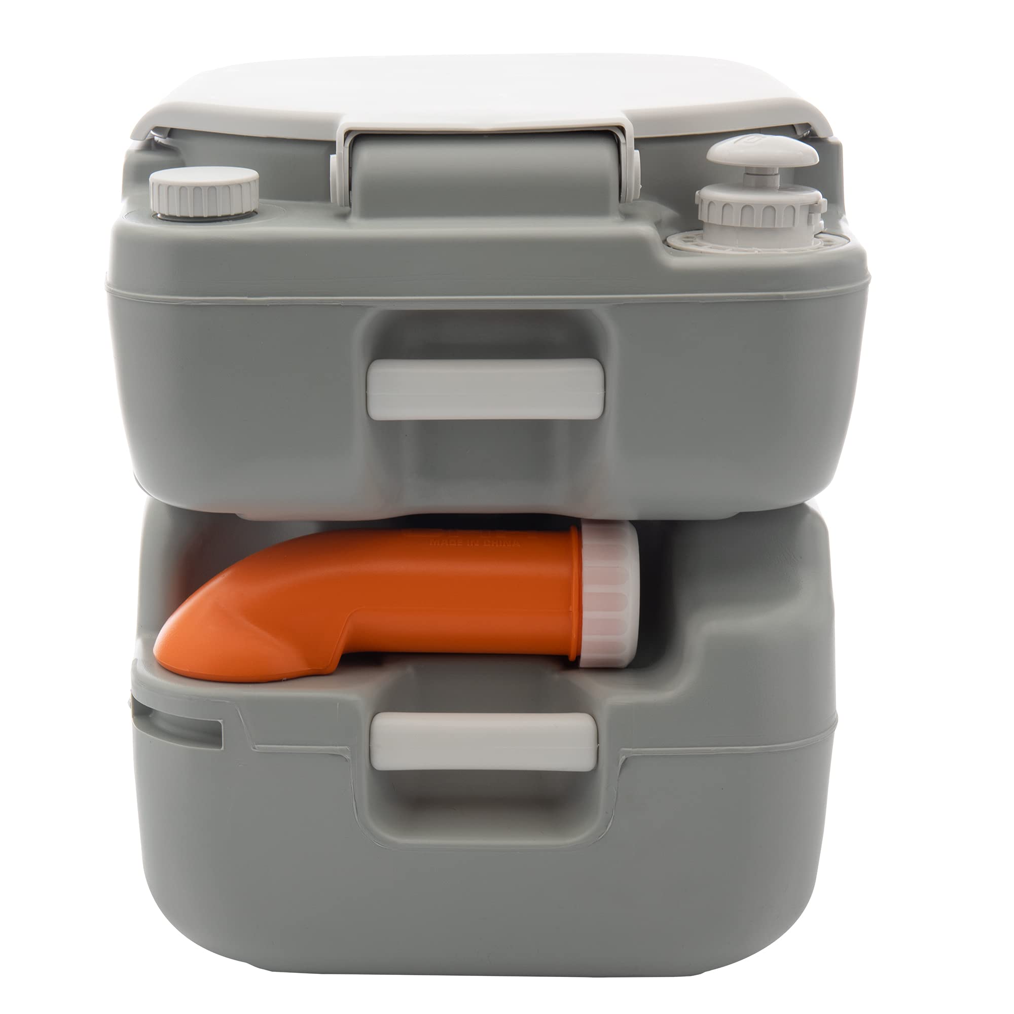 RecPro RV Toilet 5.8 Gallon Portable - Lightweight Camping & Travel Toilet with Level Indicator | 12L Fresh Water Tank & 22L Waste Tank | Perfect for RVs, Campers, Boats & Outdoor Adventures