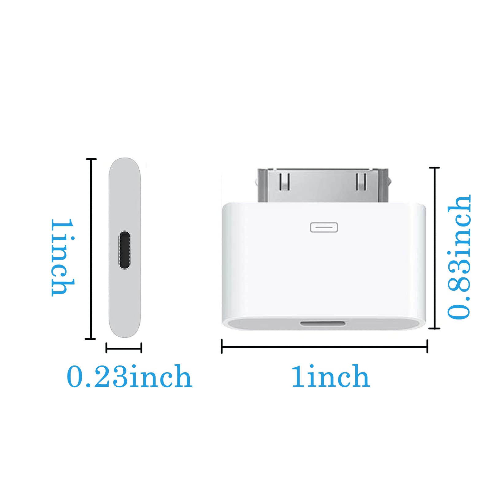 Arbove Lightning to 30 Pin Adapter - 30 Pin Male to Lightning Female Connector for iPhone iPad iPod - Charging & Data Sync Cable - Perfect for Home, Office & Travel Use