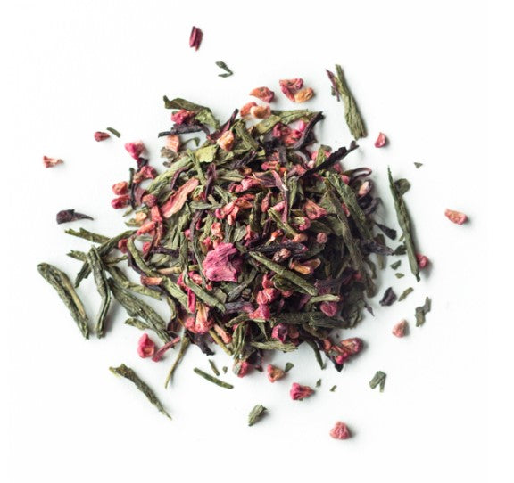 Premium Organic Raspberry Green Tea Loose Leaf - 16oz Bulk Pack | Antioxidant-Rich, Caffeine-Free Herbal Tea for Relaxation & Detox | Perfect for Iced Tea, Gift Sets & Daily Wellness