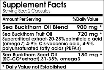 PureControl Supplements Sea Buckthorn 900mg - 200 Capsules | Pure & Natural | Supports Skin Health, Immunity & Heart Function | Daily Wellness Supplement for Men & Women
