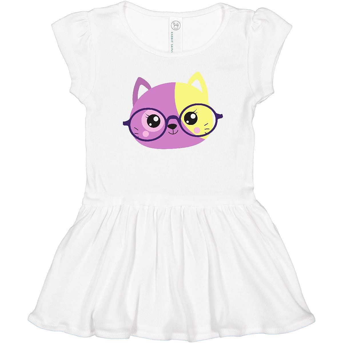 Hipster Cat Dress for Toddlers - Stylish Kitten with Glasses for Playdates