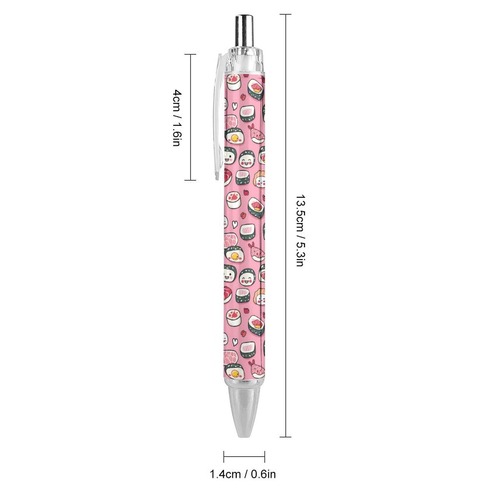 Japanese Sushi-Themed Ballpoint Pens - 0.5mm Fine Point Retractable Gel Pens with Black Ink for Office, School & Gift Giving - Fun Stationery for Sushi Lovers, Anime Fans & Japanese Culture Enthusiasts