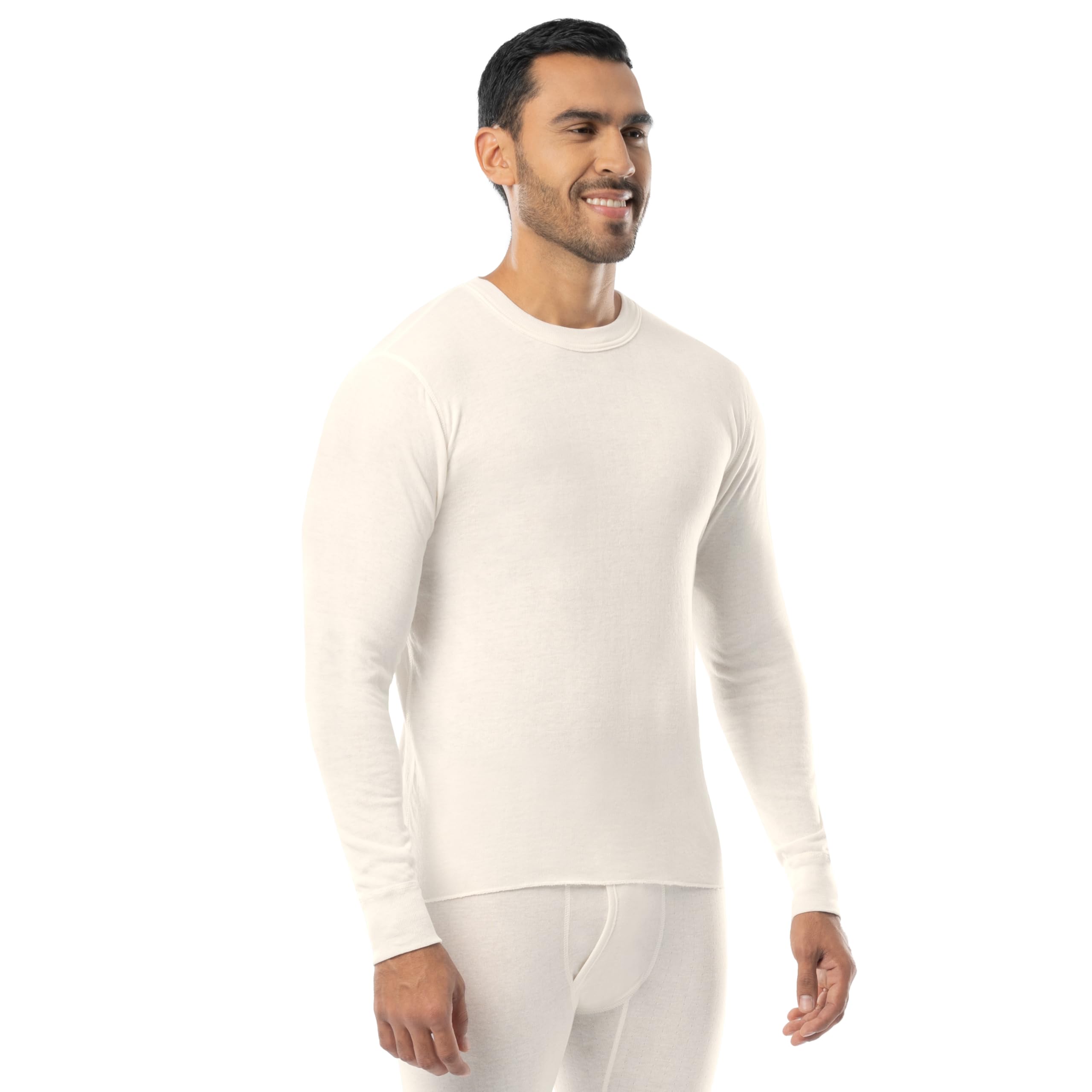 ColdPruf Men's Dual-Layer Thermal Underwear Long Sleeve Crew Top - Warm Base Layer for Winter Sports, Hunting & Outdoor Activities