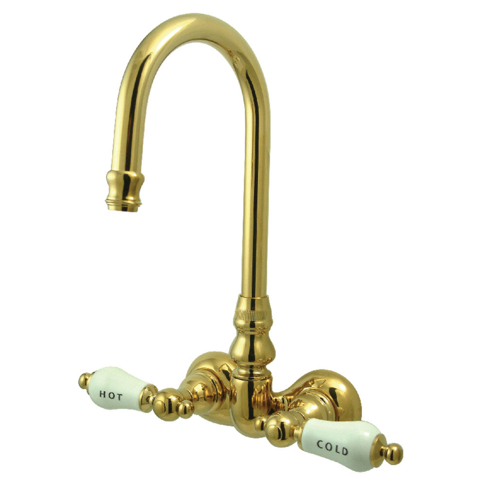 Kingston Brass CC73T8 Vintage 3-3/8 Inch Wall Mount Tub Faucet - Classic Bathroom Fixture for Traditional & Farmhouse Style Bathrooms
