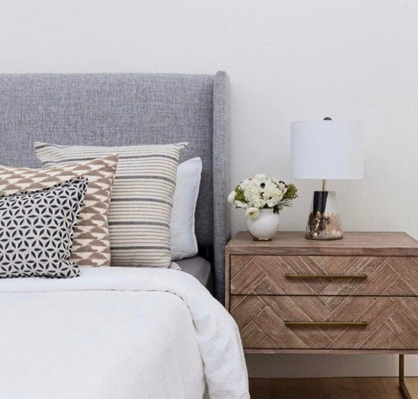 READY TO SHIP Kufri Cusco Stripe Pillow Cover in Natural - Bohemian Decorative Throw Pillow Case for Sofa, Bed & Home Decor