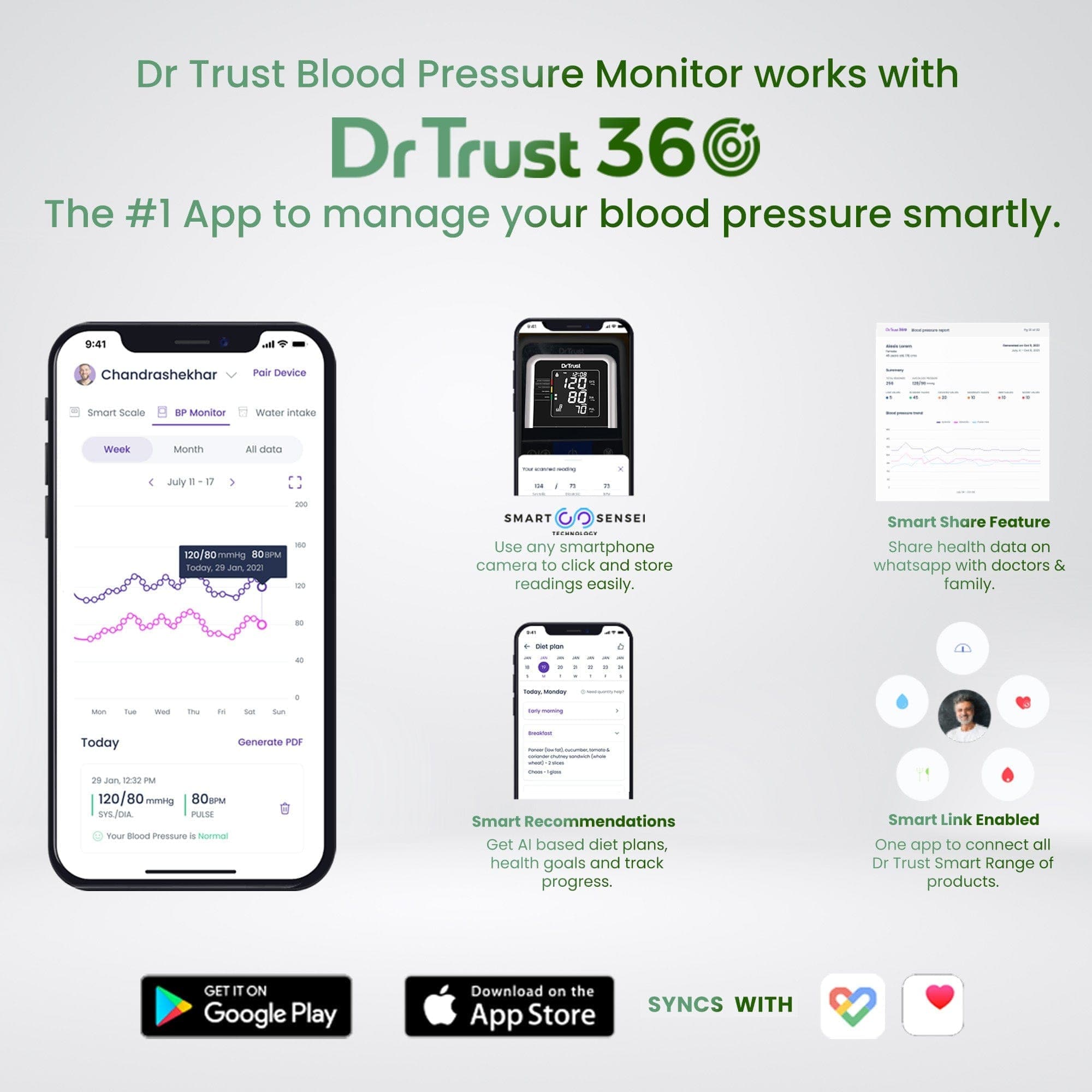 Dr Trust USA Pediatric Blood Pressure Monitor for Kids - Accurate & Easy-to-Use Home BP Device for Children's Health Monitoring - Perfect for Pediatric Checkups, School Physicals & Family Healthcare