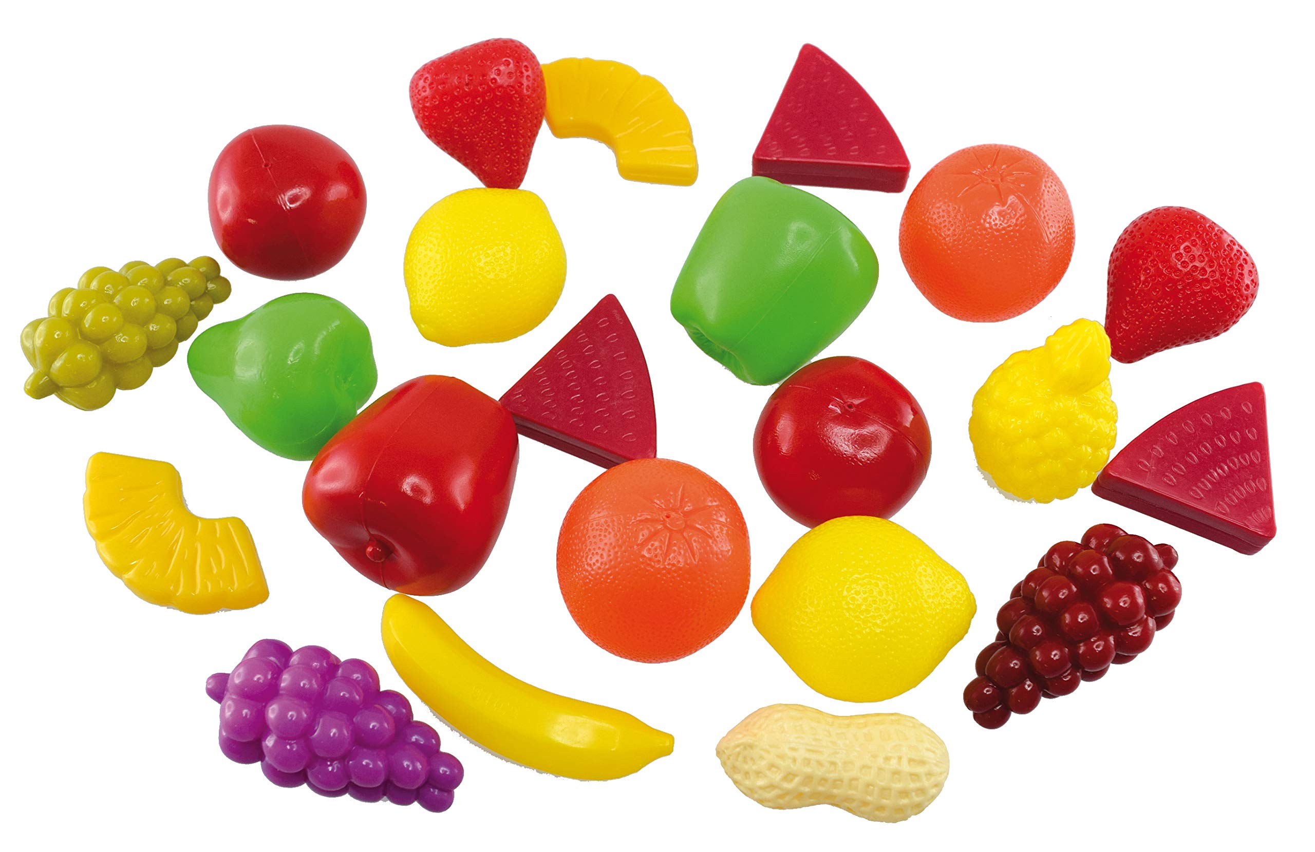 Gowi Toys 22-Piece Fruit and Cheese Play Food Set - Pretend Play Kitchen Accessories for Kids, Toddlers & Preschoolers - Perfect for Imaginative Play, Role-Playing & Learning About Healthy Foods