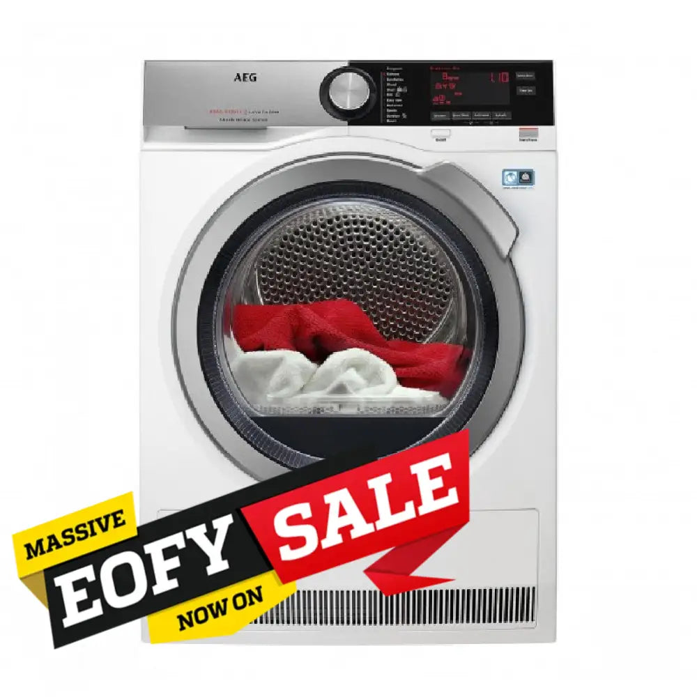AEG T8DHC862B 8000 Series 8kg Heat Pump Dryer - Energy Efficient & Quiet Laundry Appliance for Home Use | Perfect for Apartments & Small Spaces