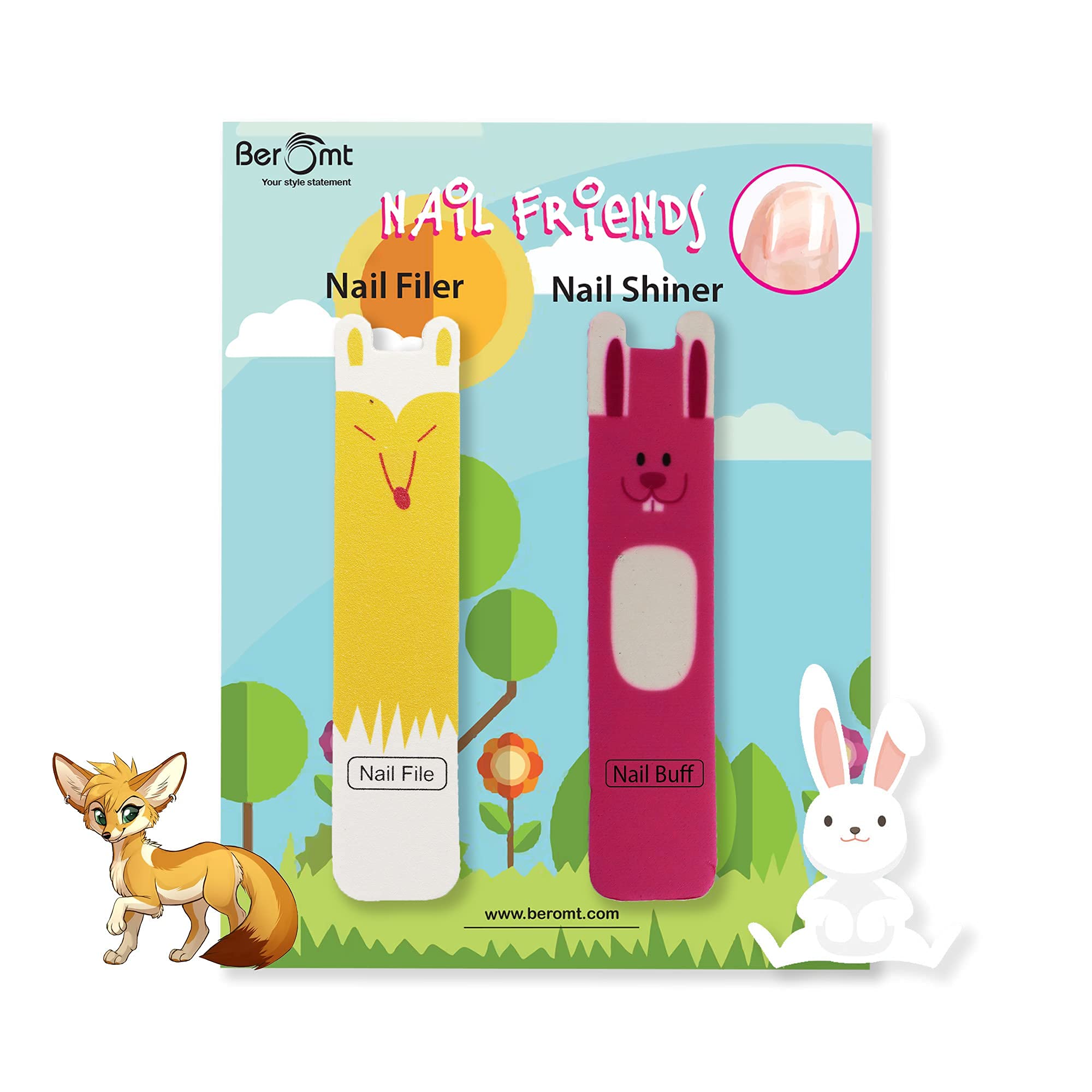 **Beromt 4-in-1 Nail Buffer & Shiner Kit - Professional Nail Filer, Manicure Tools Set, Double-Sided Rabbit Buffer for Salon & Home Use - Perfect Gift for Beginners & Experts**    *(Use Cases: At-home nail care, salon treatments, travel grooming, DIY manicures, professional nail polishing, gift sets for beauty lovers.)*