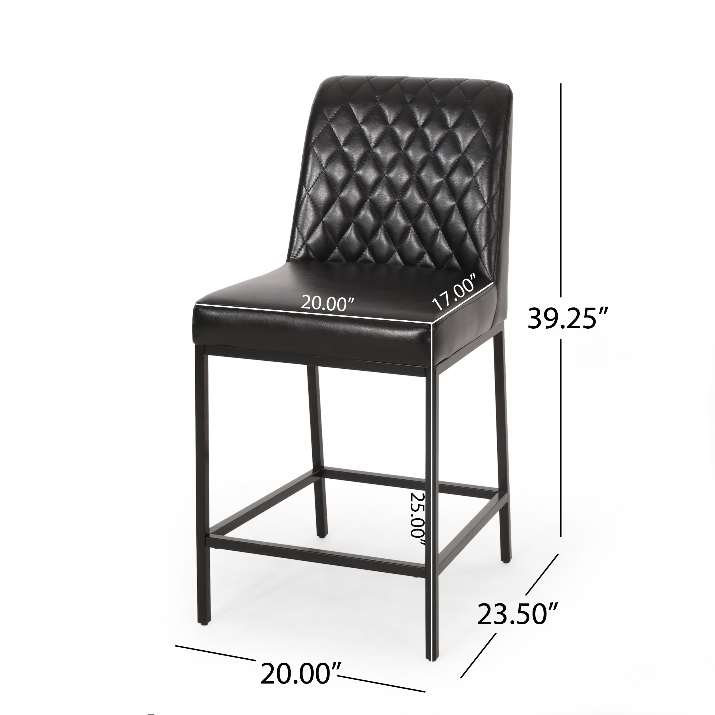 Modern Counter Height Bar Stools Set of 2 - 24