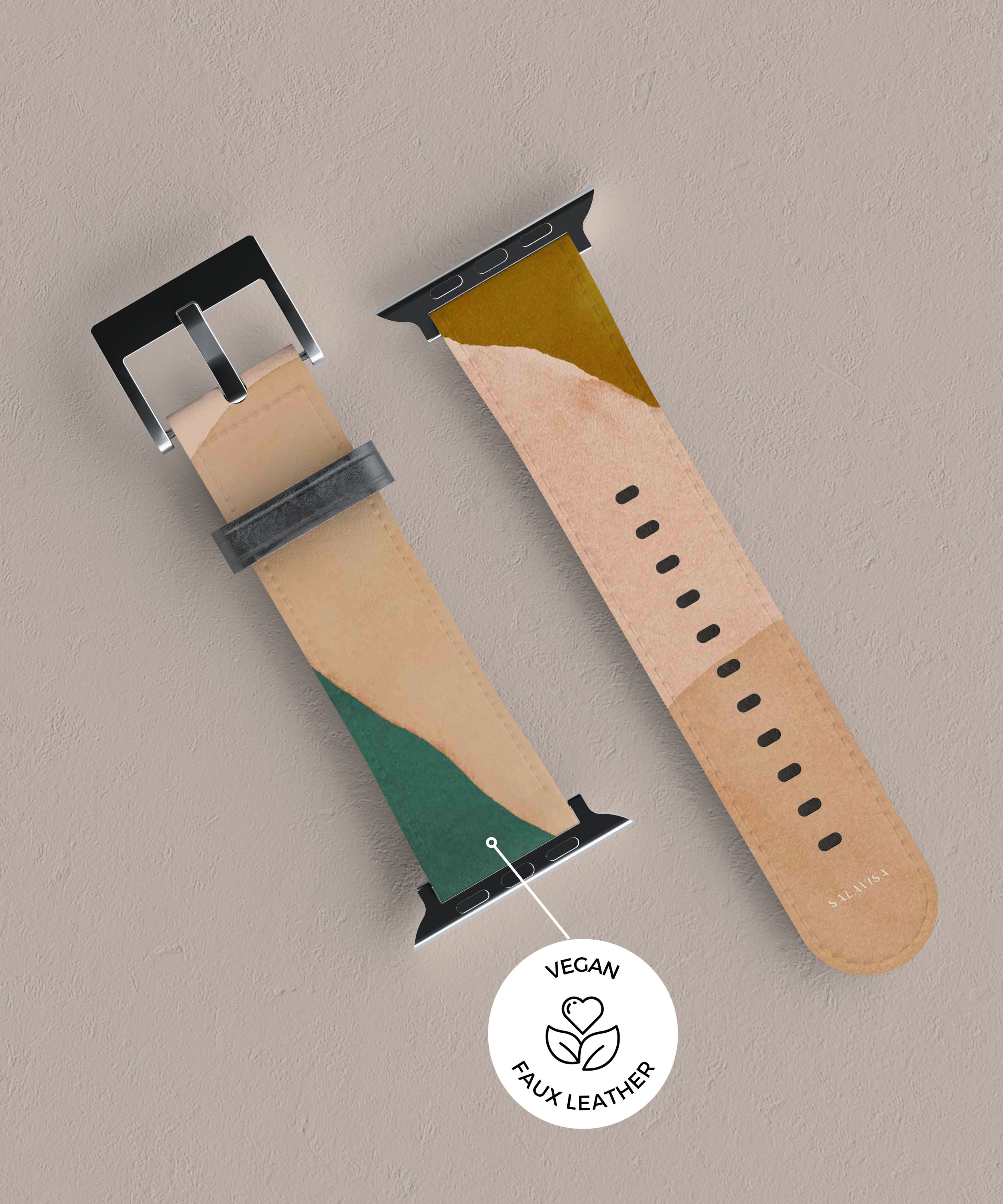 Beige Canvas Apple Watch Band - Soft & Durable Strap for Apple Watch Series 1-9 - Perfect for Workouts, Running & Everyday Wear