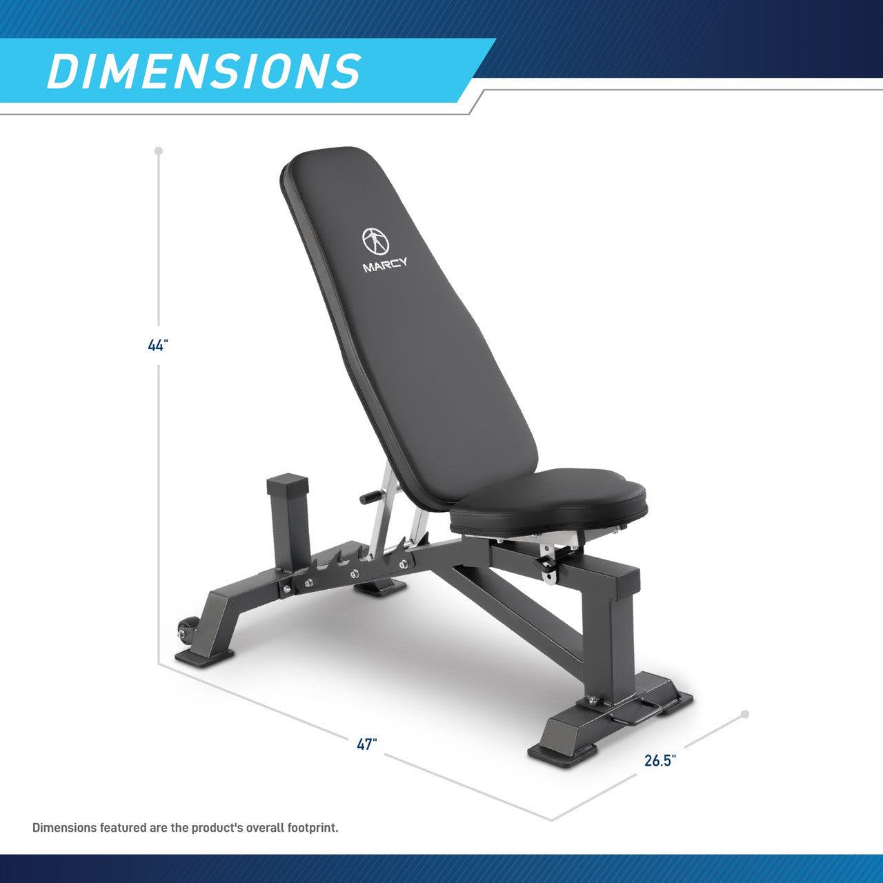 Marcy Deluxe Utility Bench SB-8062 - Adjustable Weight Bench for Home Gym, Full Body Workout & Strength Training - Perfect for Dumbbell, Barbell & Resistance Band Exercises