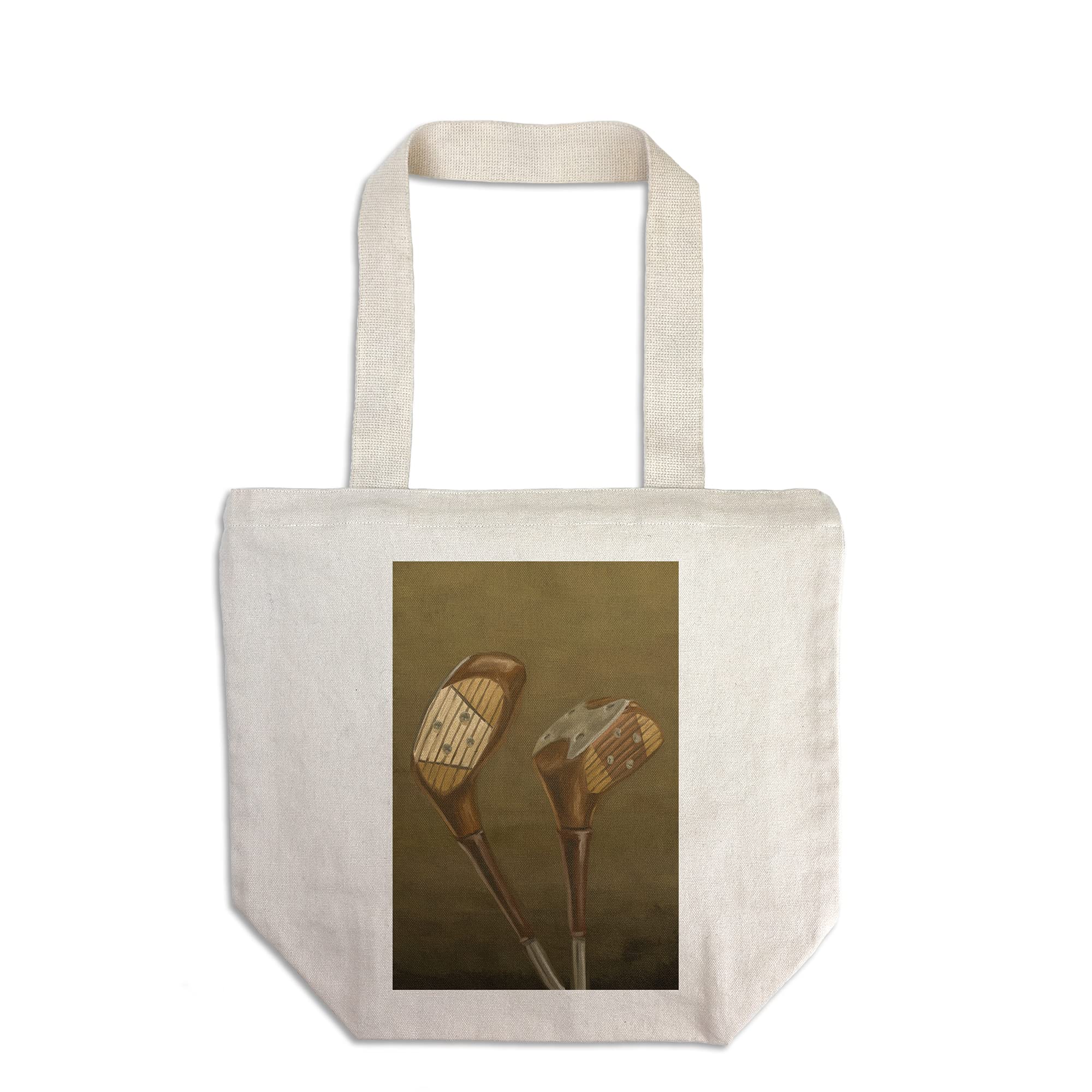 Lantern Press Golf Driver Oil Painting Tote Bag - 100% Cotton Canvas Reusable Shopping Bag for Golf Enthusiasts | Perfect for Groceries, Beach Trips & Golf Course Accessories