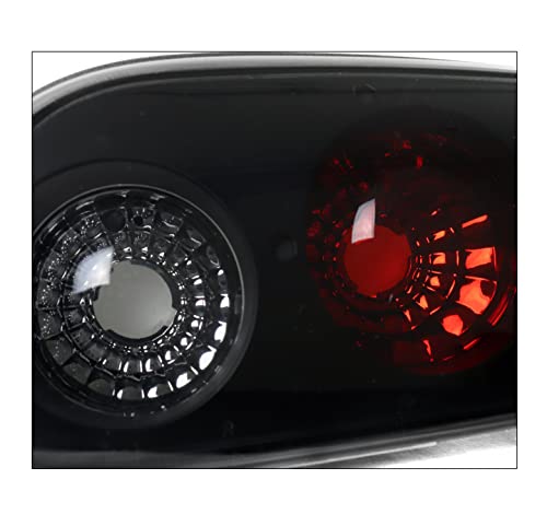 Black/Smoke Tail Brake Lights Rear Lamps for 1993-2002 Chevy Camaro - LED Replacement for Enhanced Visibility & Safety at Night Driving
