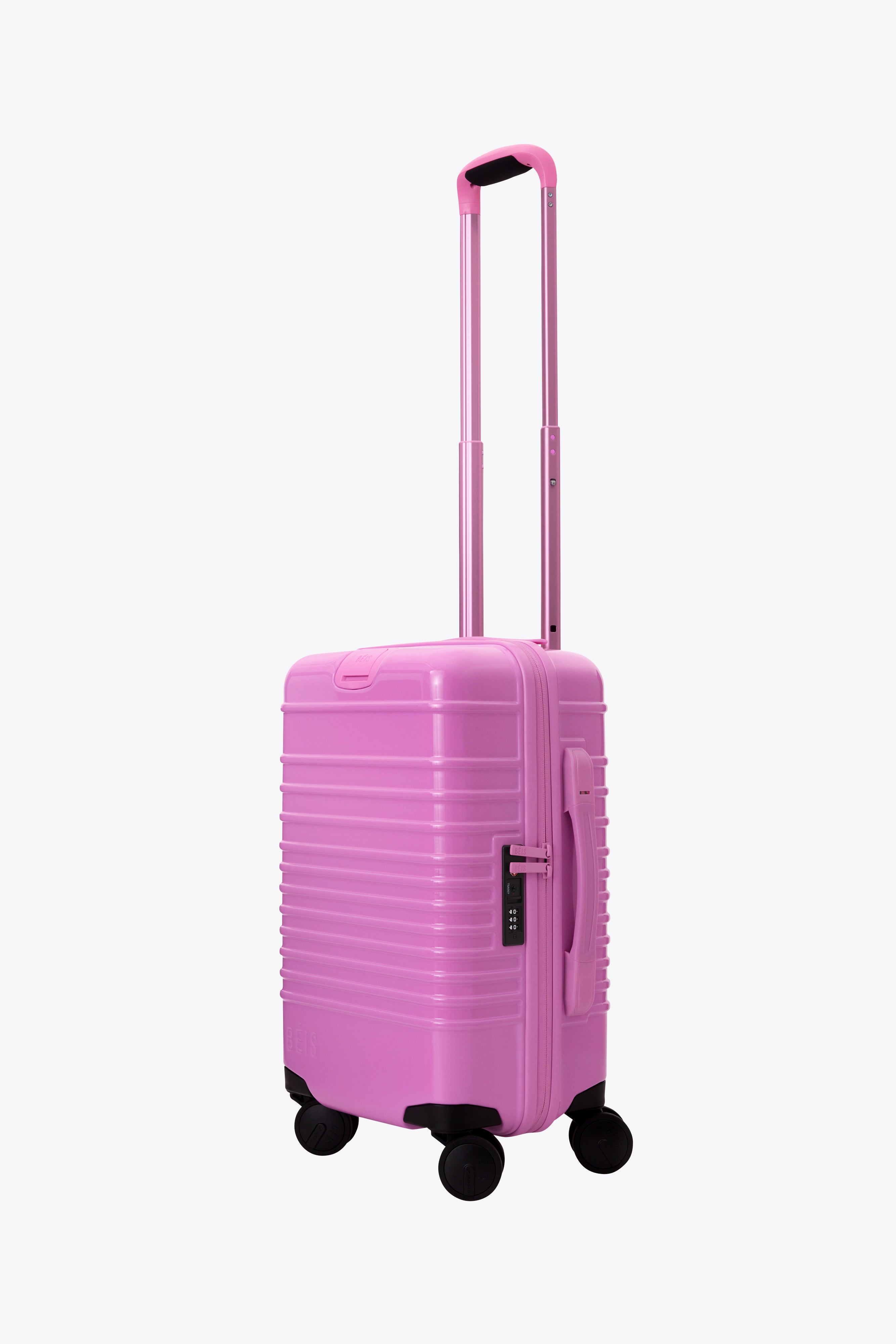 Glossy Berry Small Carry On Roller Luggage - Lightweight Compact Suitcase for Air Travel & Weekend Getaways