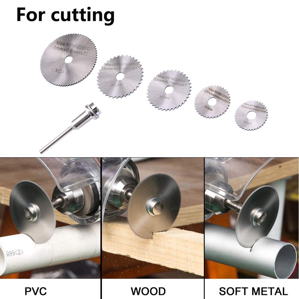 Rongon 6-Piece Circular Saw Blade Set - High Precision Wood Cutting Blades for DIY Projects, Carpentry & Woodworking | Perfect for Plywood, Hardwood & Softwood Cutting
