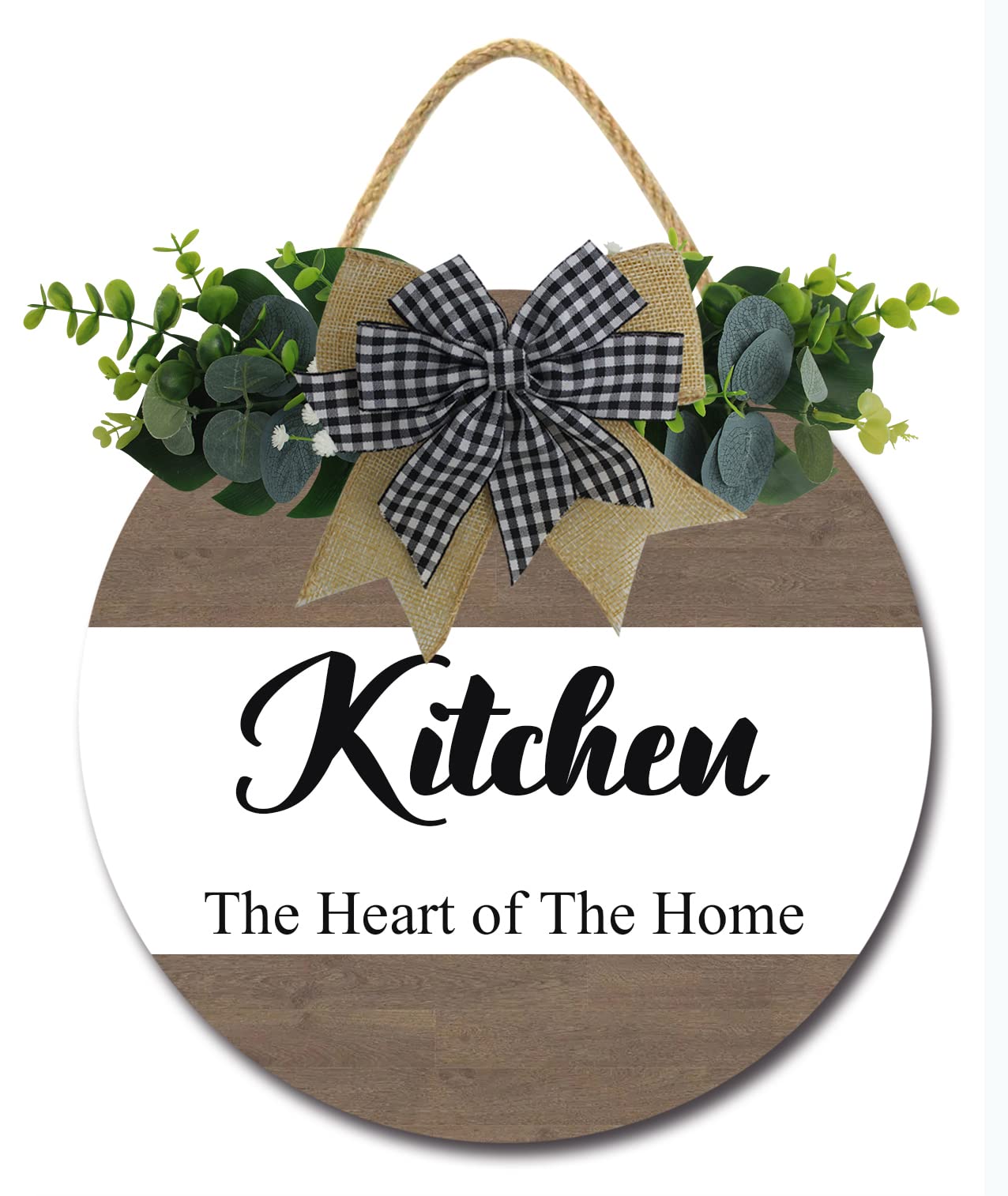 Farmhouse Kitchen Decor Signs - Rustic Wooden Wall Art with Funny Sayings | Heartwarming Home & Kitchen Hanging Decor | Perfect for Farmhouse, Country Style Kitchens & Dining Room Wall Decoration