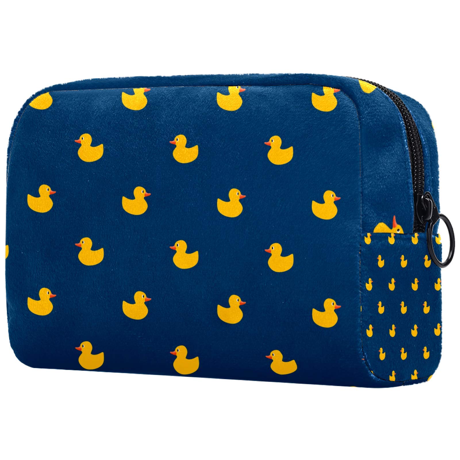 Cute Duck Pattern Travel Cosmetic Organizer for Women - Waterproof Makeup Bag with Zipper - Perfect for Vacation, Gym & Daily Use