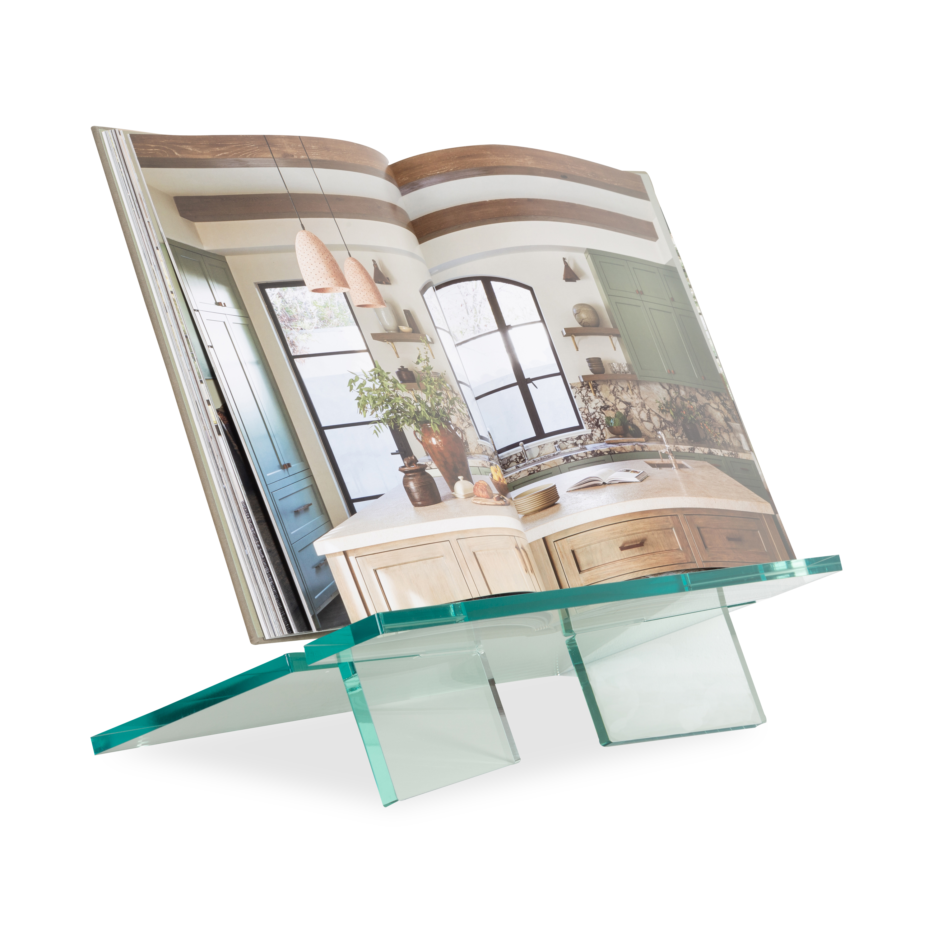 Clear Acrylic Book Stand Holder - Adjustable & Durable for Books, Cookbooks, Tablets - Perfect for Reading, Display, and Organizing in Home, Office, or Library