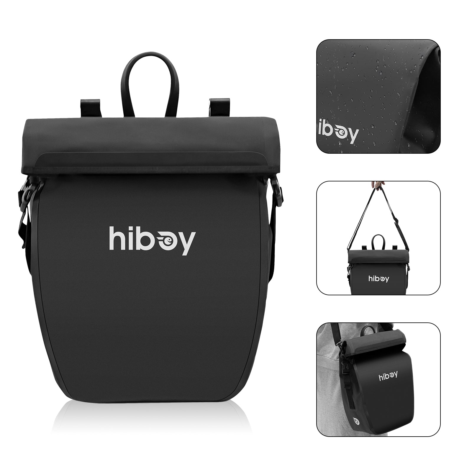 Hiboy Waterproof Bike Pannier Bag - Durable Cycling Rear Rack Bag for Commuting & Touring - Perfect for Work, Groceries & Outdoor Adventures