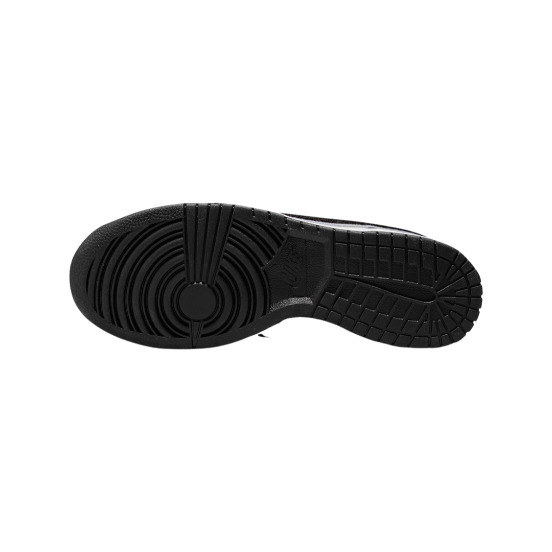 Nike Dunk Low Chenille Swoosh Sneakers - Black Grey White Colorway - Perfect for Streetwear & Casual Outfits