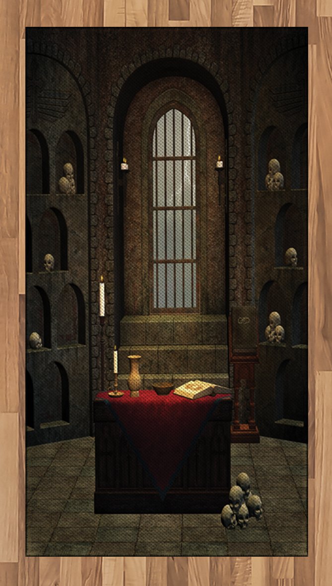 Ambesonne Gothic Area Rug - Fantasy Spell Casting Warlock Witch Design with Skulls & Candles, Flat Woven Accent Rug for Living Room, Bedroom, Dining Room - 2'6