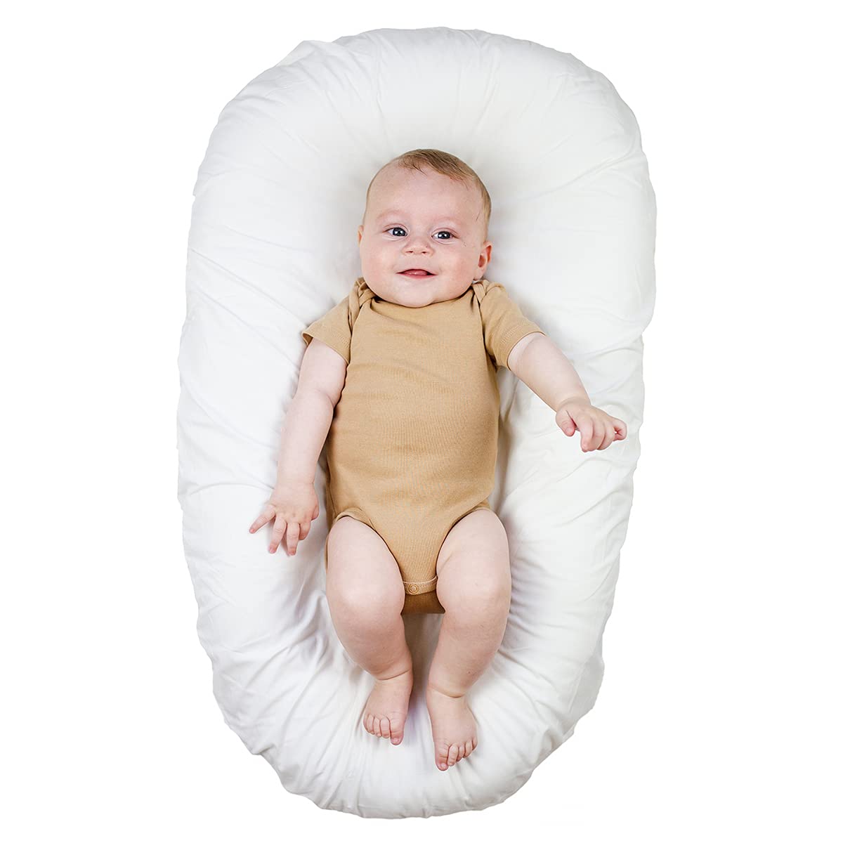 River & Robin Baby Lounger (JoJo) | 100% Cotton Newborn Lounger & Infant Floor Seat - Hypoallergenic Baby Nest Sleeper for Co-Sleeping - Perfect for Nursery, Travel & Breastfeeding Comfort