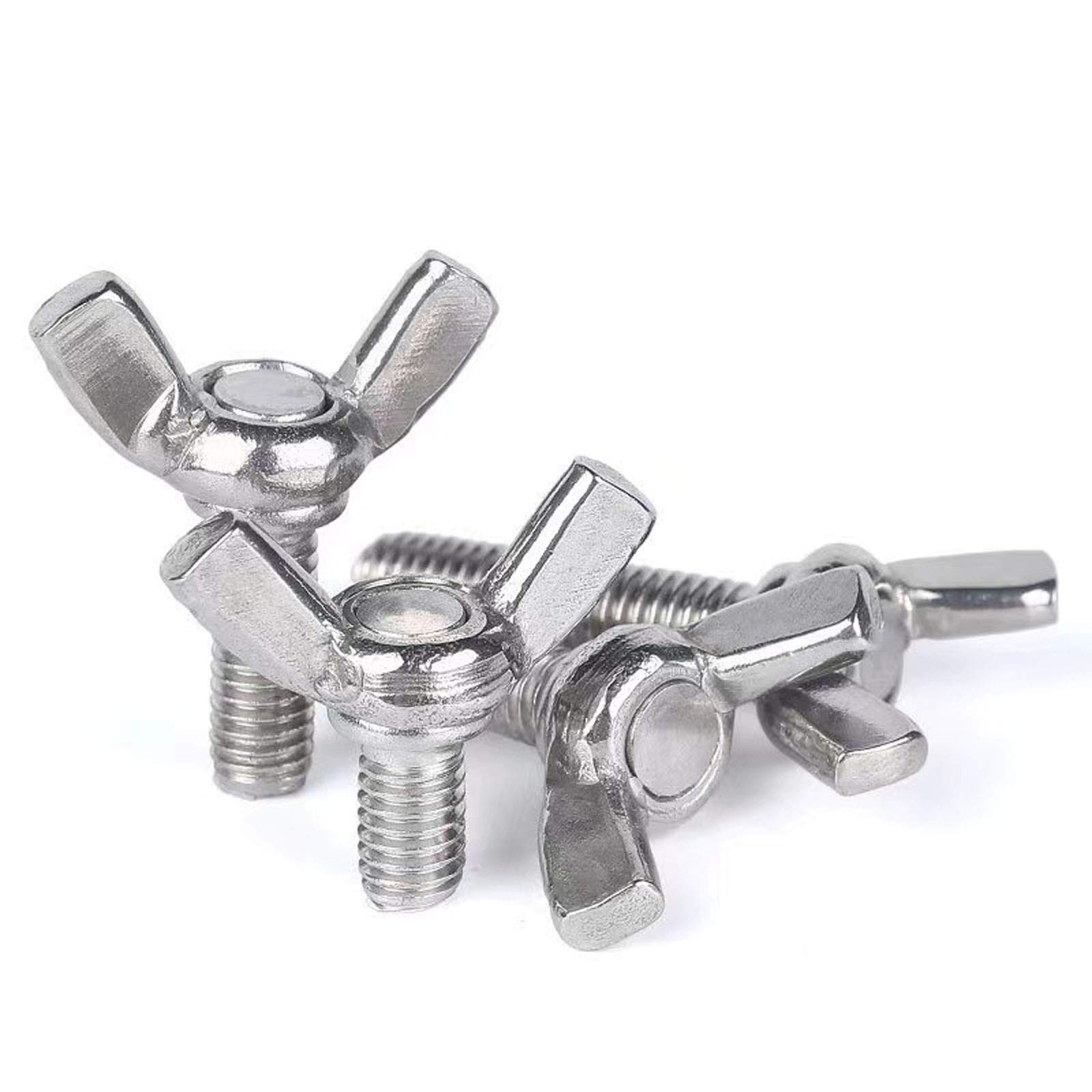 5Pcs M8 304 Stainless Steel Wing Bolts - Machine Fasteners for DIY & Repair