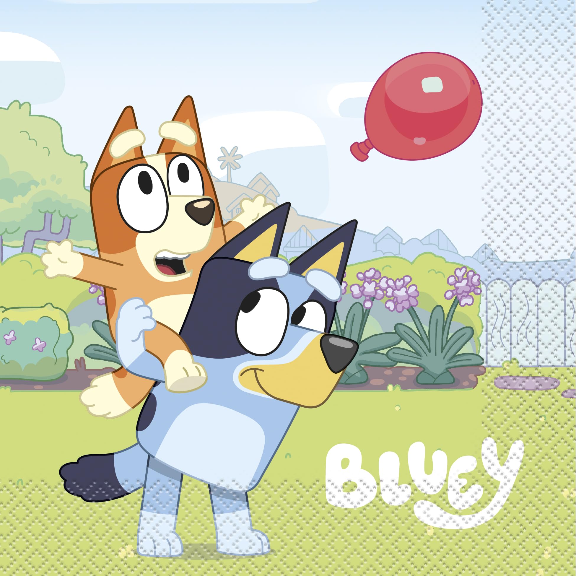 Bluey Birthday Party Supplies Set for 16 Guests - Plates, Napkins, Forks & Stickers - Kids Party Decorations for Bluey Themed Birthday Celebrations