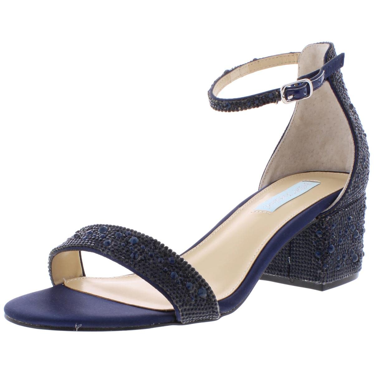 Betsey Johnson Women's SB-MARI Blue Heeled Sandals - Elegant Dress Shoes for Weddings, Parties & Evening Events