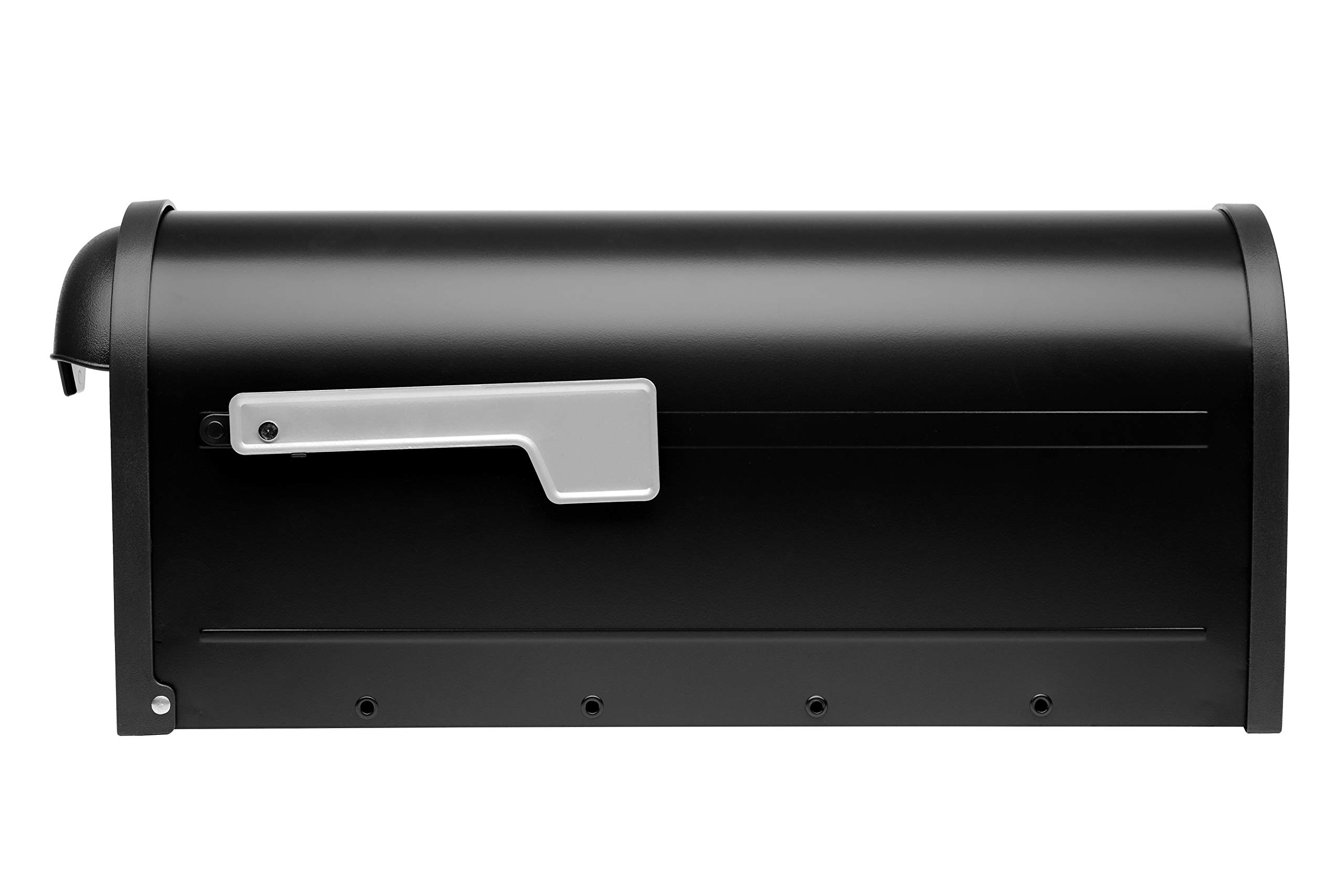 Winston Nickel Flag Post Mount Mailbox - Medium Black 8830B-10 | Durable Architectural Mailbox for Residential & Commercial Use | Perfect for Homes, Offices & Driveways