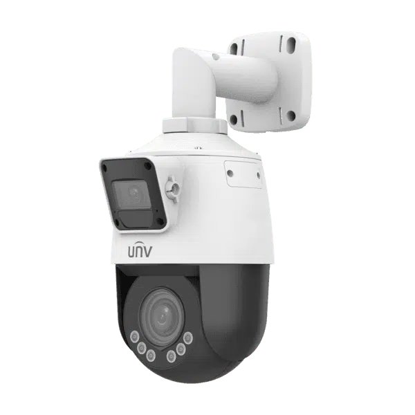 Uniview IPC9312LFW AF28 2X4 2*2MP Lighthunter Dual Lens Network PTZ Camera - Outdoor Security Surveillance for Homes, Businesses & Parking Lots