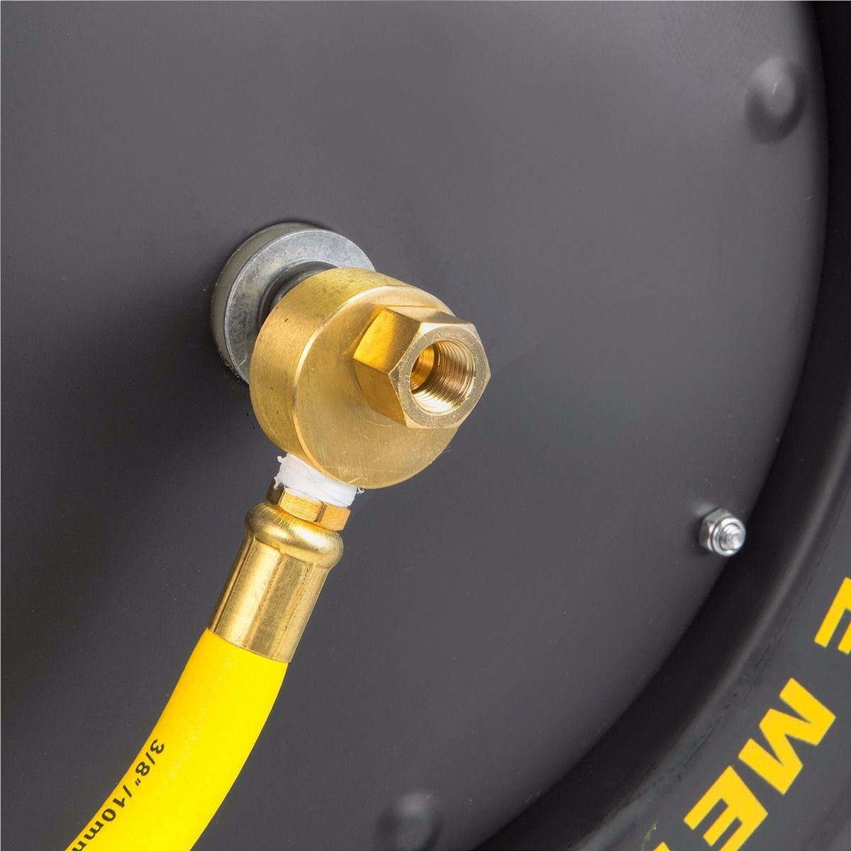 XtremepowerUS Auto-Rewind Retractable 50-Ft x 3/8-Inch Air Hose Reel with Heavy Duty Rubber Hose - Perfect for Garage, Workshop, and Industrial Air Compressor Use