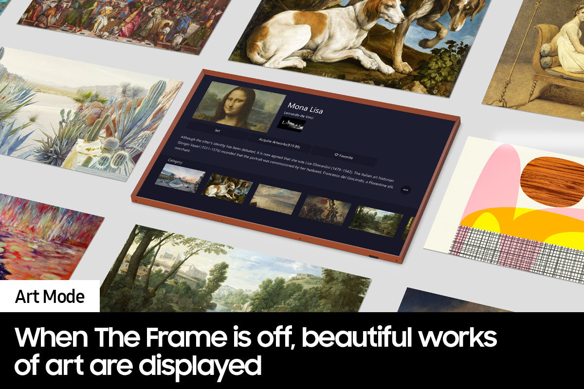 Samsung 32 Inch The Frame QLED Smart TV with HDR (2023 Model) - Perfect for Living Rooms, Bedrooms & Home Decor