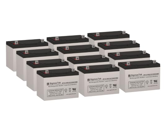 Alpha Technologies 144E (032-059-XX) UPS Replacement Batteries - Set of 12 | Long-Lasting Backup Power for Servers, Network Equipment & Home Office | Compatible with Major UPS Brands
