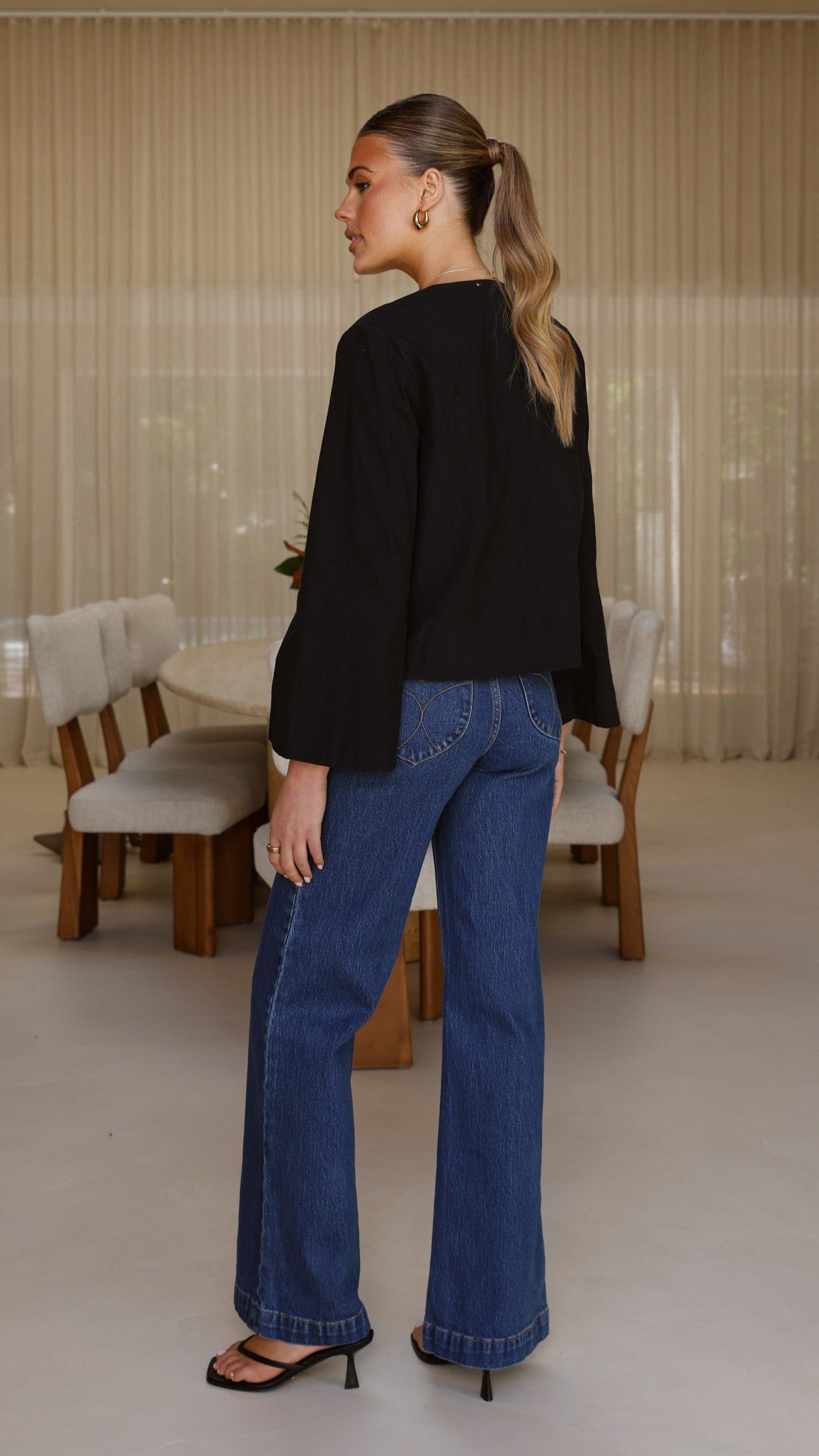 Kiera Tie Front Top for Women - Elegant Black Blouse for Casual & Office Wear | Perfect for Work, Dates & Everyday Outfits