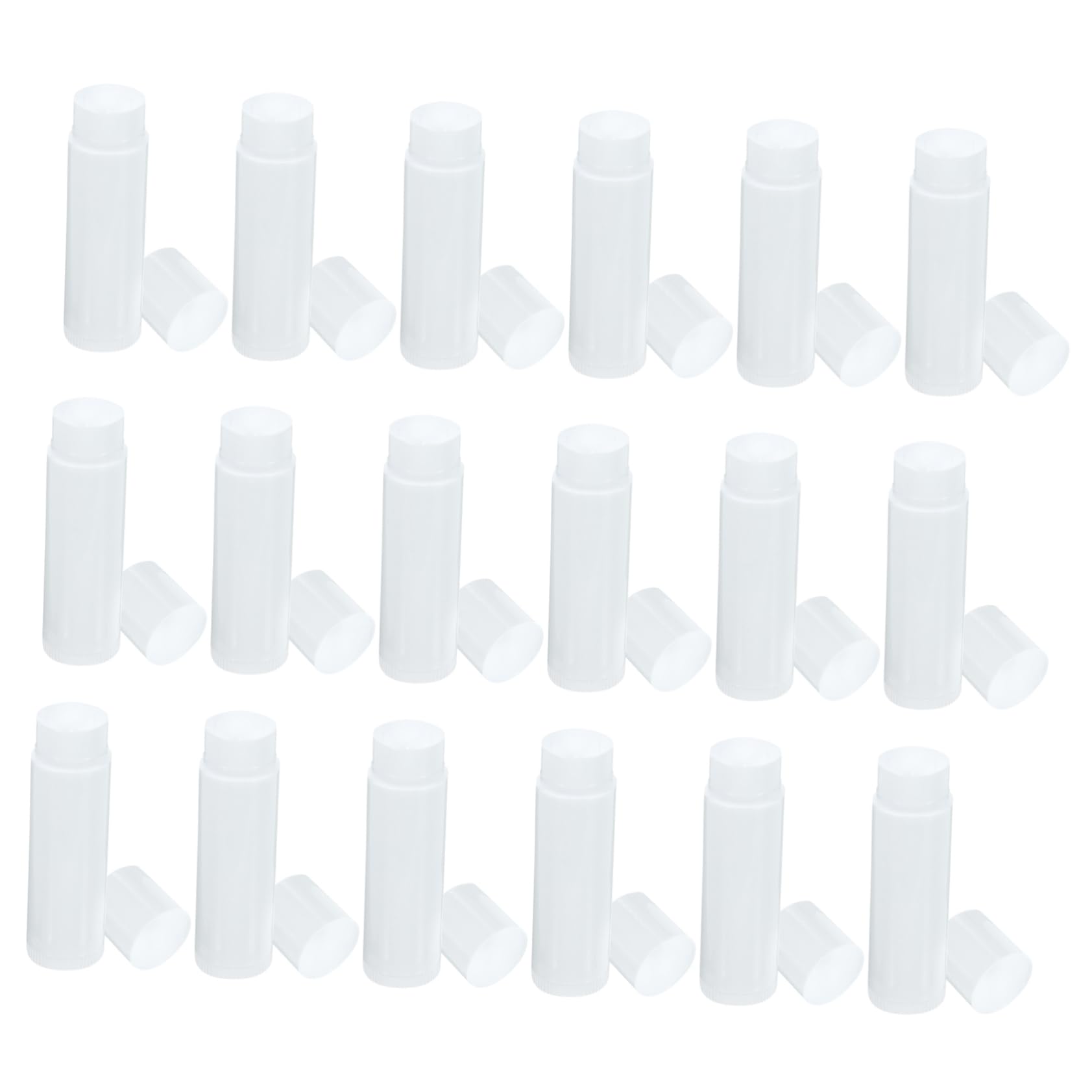50pcs Empty Lip Balm Tubes with Lids - DIY Lipstick Containers for Homemade Lip Balm & Wax - Refillable Lip Gloss Tubes for DIY Cosmetics & Beauty Products - Perfect for DIY Lip Care, Gifts & Small Business Packaging