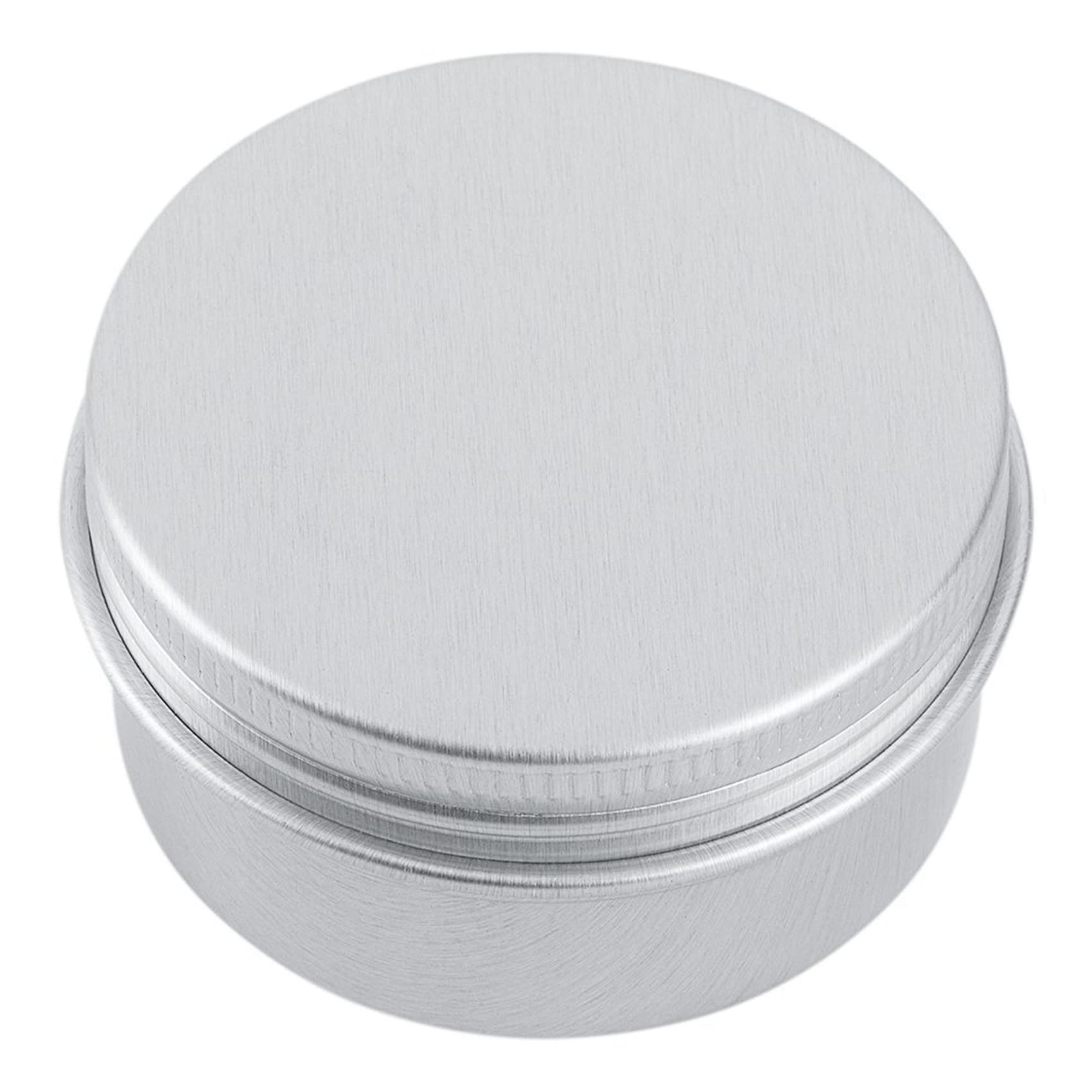 30ml Silver Small Aluminum Round Lip Balm Containers with Screw Cap - Pack of 48 for DIY Lip Balm, Candles, Tea & Essential Oils - Perfect for Home Crafting, Gifts & Small Business Packaging
