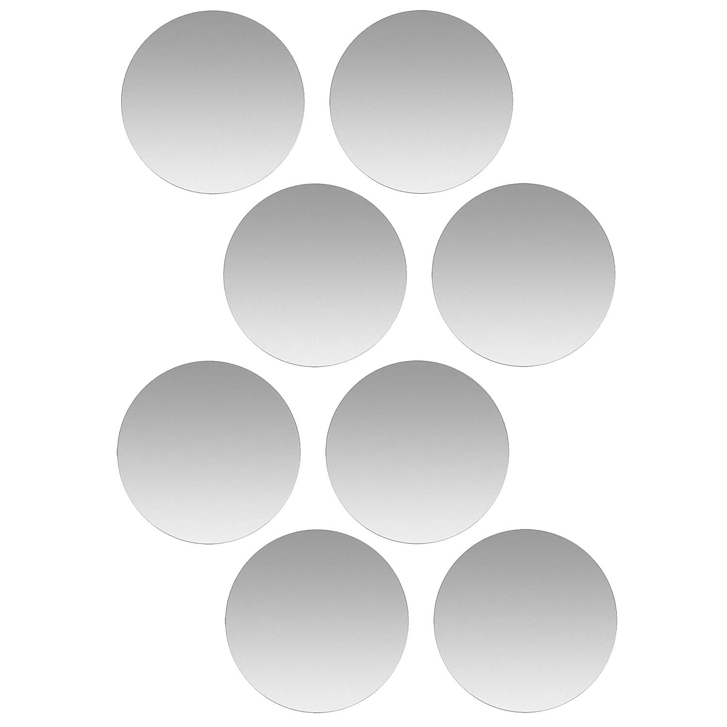 8-Pack Metal Plates for Magnetic Phone Mount - Silver Round Iron Discs with 3M Adhesive for Car, Wall & Phone Holder | Perfect for iPhone, Samsung & Smartphone Cases | Secure Mounting While Driving & Hands-Free Use