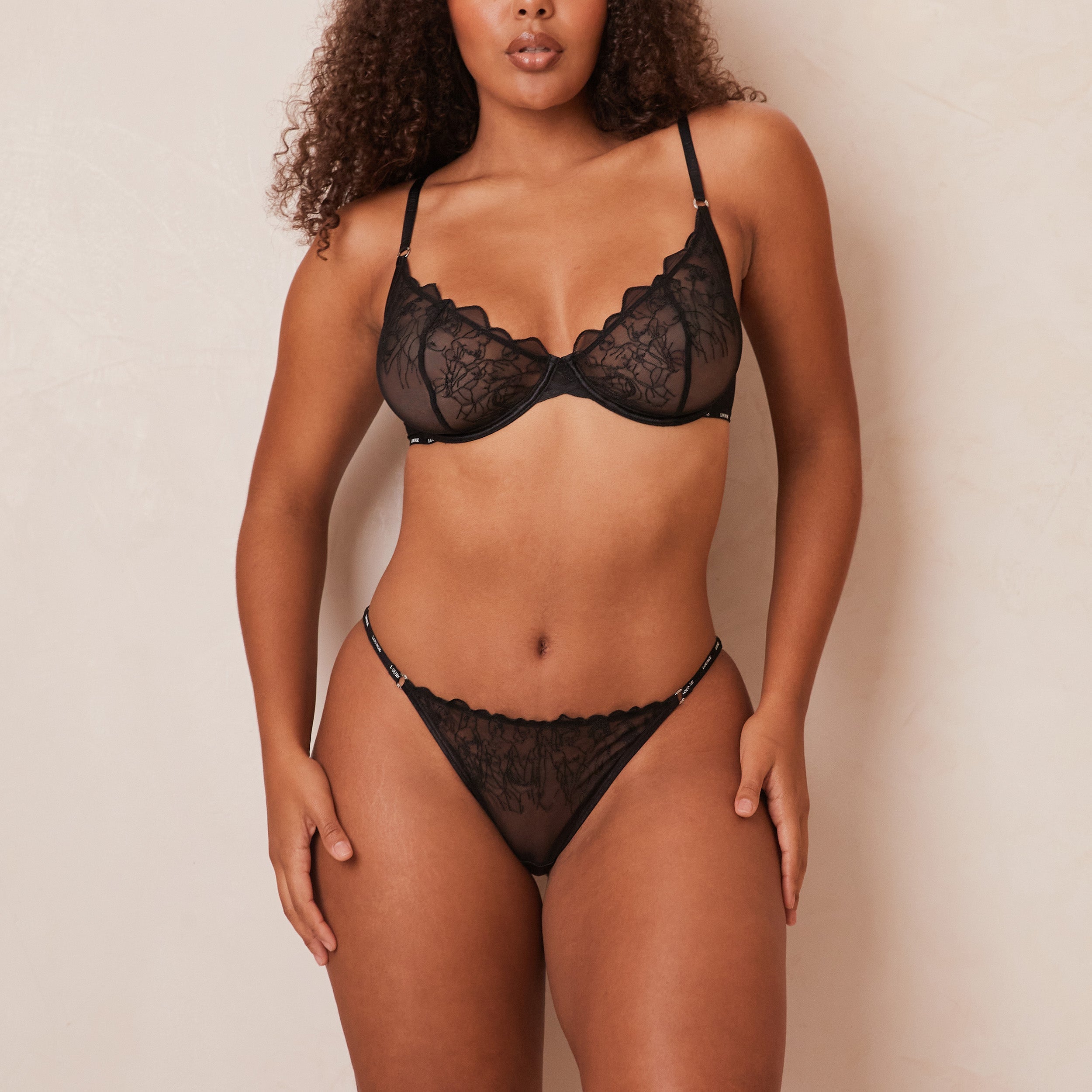 Black Balcony Bra - Comfortable & Supportive Lingerie for Women | Perfect for Everyday Wear, Lounge & Relaxation