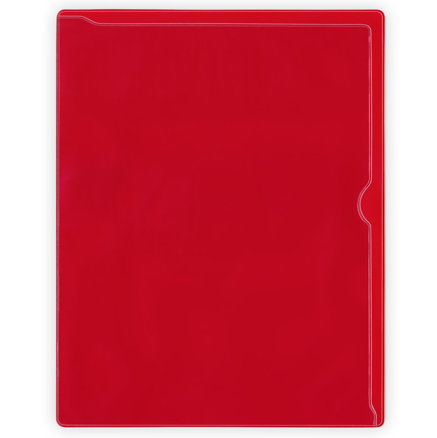 StoreSMART 25-Pack Heavy Duty Plastic Document Organizers with Red Back & Clear Front - Perfect for Office Filing, Home Organization & School Supplies (Model PF8511PQR-25)