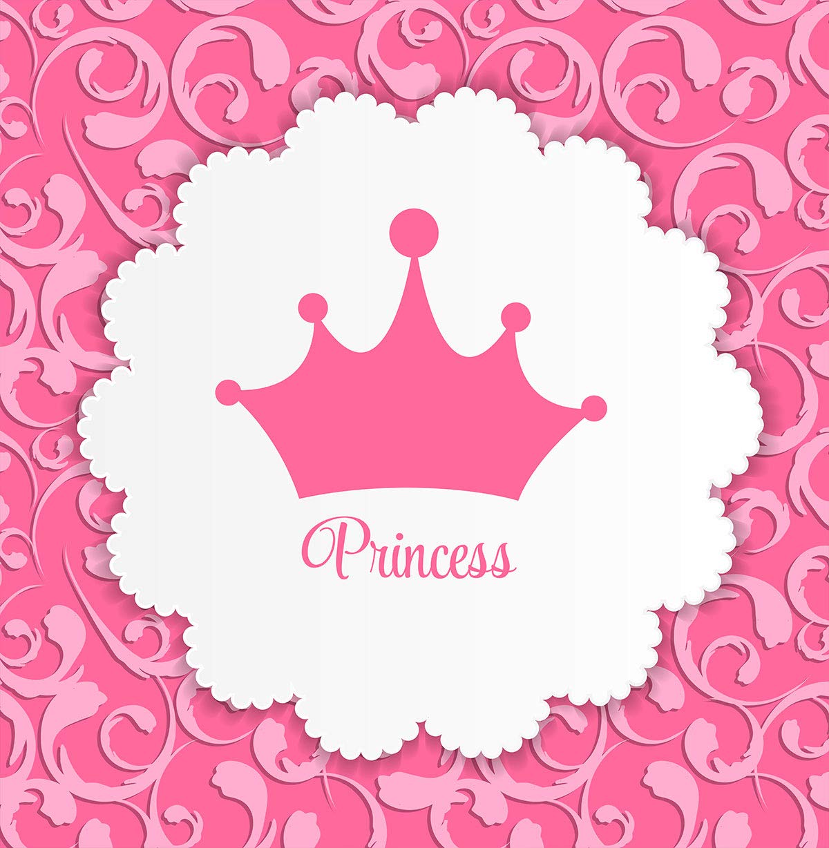 **Erosebridal Crown Print Twin Size Bedding Set - Princess Style Pink Cartoon Duvet Cover with Floral Pattern & Zipper Closure for Girls & Teens | Perfect for Kids' Bedrooms, Sleepovers & Themed Decor**