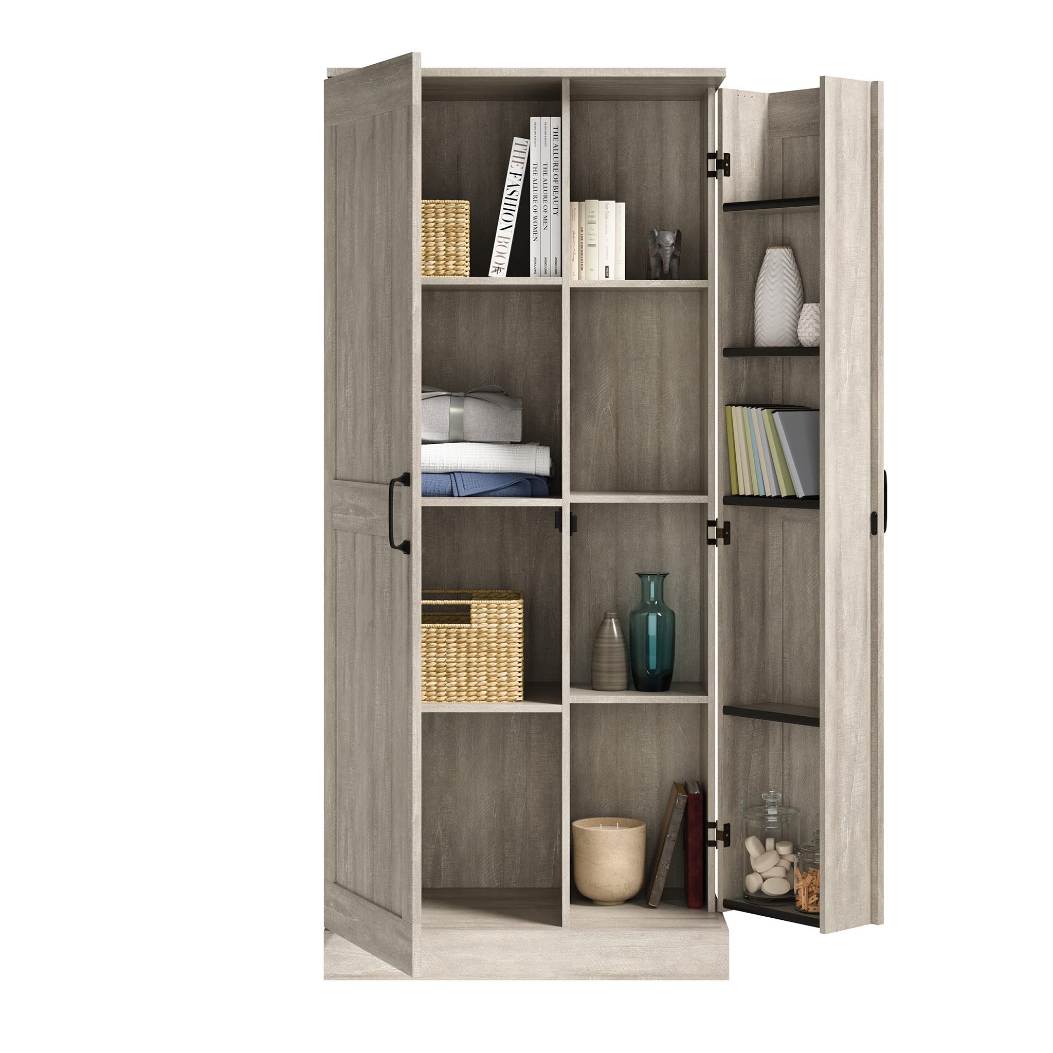 Sauder Spring Maple Finish Storage Cabinet with Swing Out Door - Pantry Organizer for Kitchen, Bathroom & Office Storage Solutions