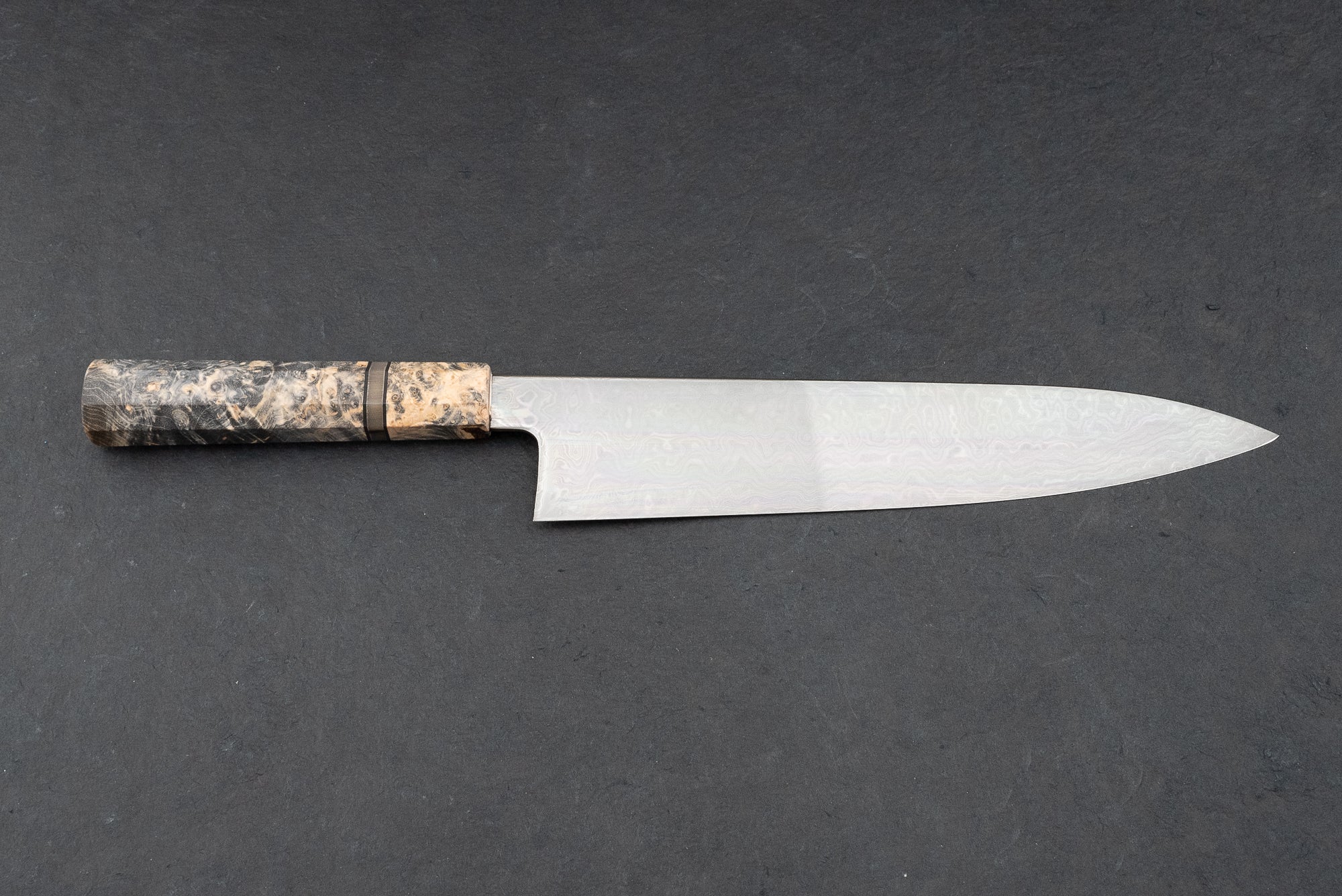 Premium Japanese Gyuto Knife 240mm - Handcrafted Coreless Damascus Steel by Shoichi Hashimoto & Naohito Myojin - Professional Chef Knife for Slicing, Dicing & Meat Cutting - Perfect for Home Cooks & Professional Kitchens