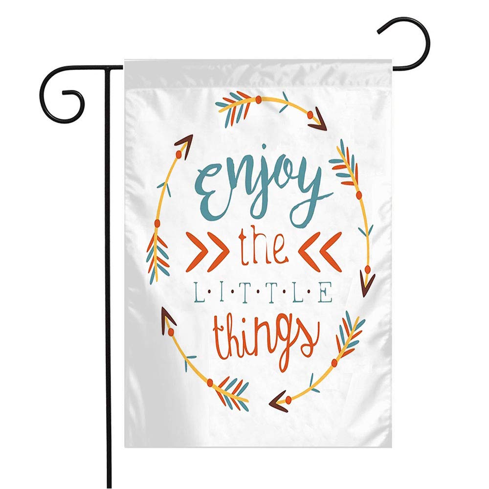Printable Welcome Garden Flag - Motivational Blue Design with Slogan for Seasonal Patio, Lawn & Outdoor Home Decor (12x18 Inch) | Perfect Gift for Housewarming, Holidays & Garden Enthusiasts